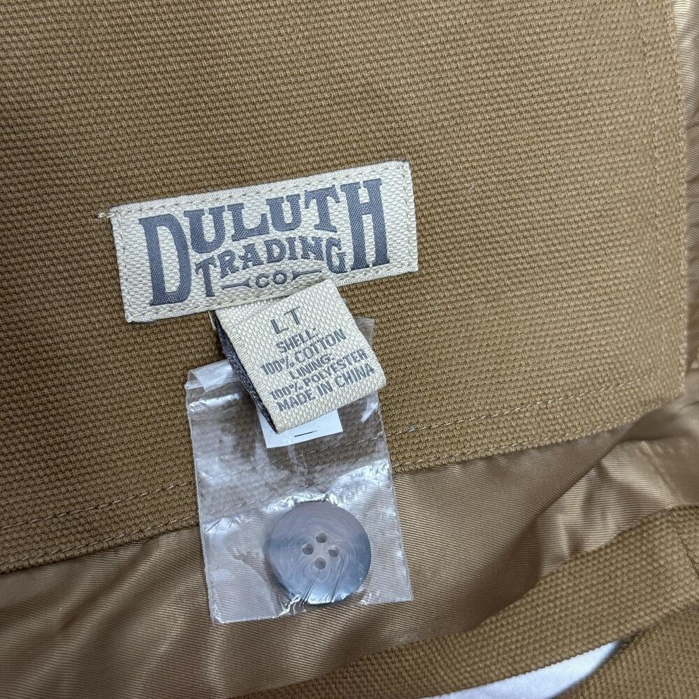 Duluth Trading Blazer Mens LT Brown Canvas Lined Workwear Sport Coat Jacket - Picture 3 of 8
